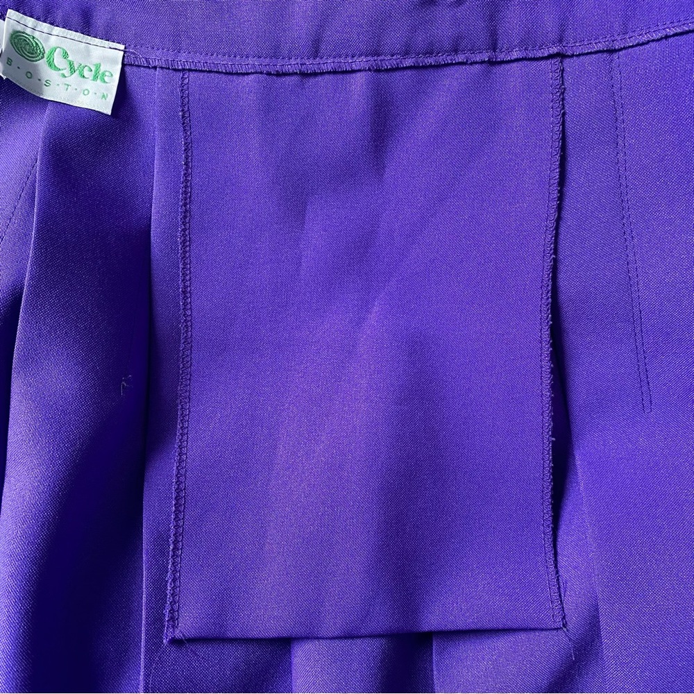 Vintage 80s/90s Preppy Academia Collegiate Pleated Purple Mini Tennis Skirt XXS - Picture 8 of 13